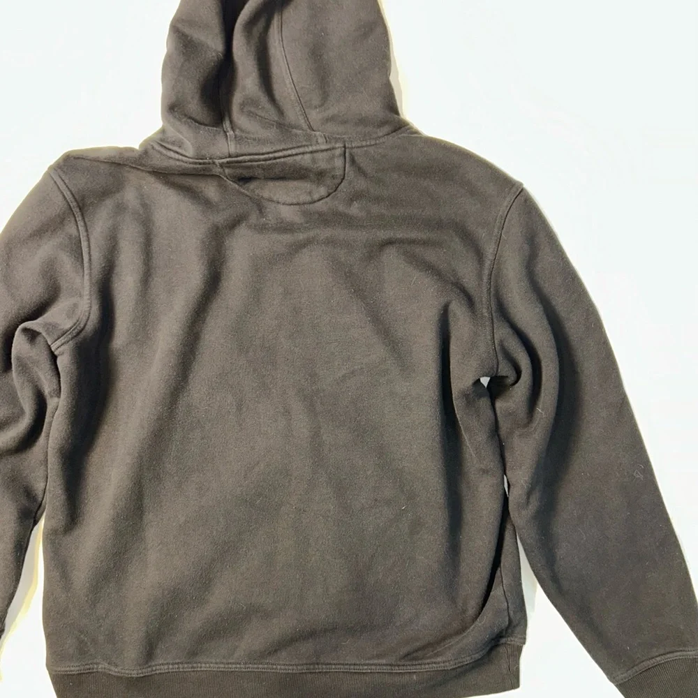 BRUNT Workwear Hoodie XL Black Heavyweight Snap Neck Pullover Sweatshirt - Picture 2 of 6